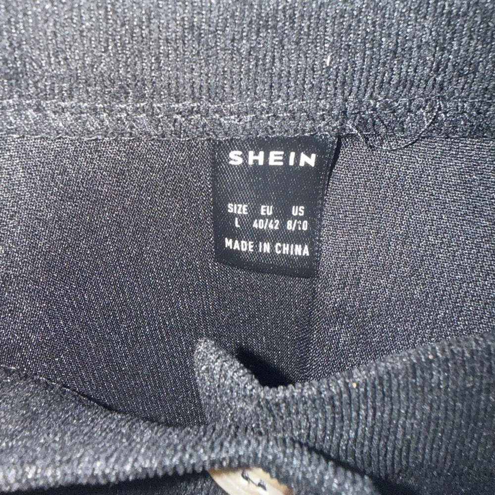 2/$15 SHEIN Corduroy Black Button-Up Women's Skirt sz L - Picture 4 of 6